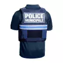 Polo Manches Courtes Police Municipale GPB P.M. One Bleu
