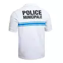 Polo Manches Courtes Police Municipale P.M. One Blanc