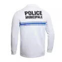 Polo Manches Longues Police Municipale P.M. One Blanc