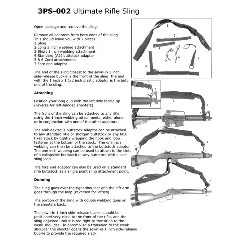 Sangle 3 points Noire - Condor Outdoor