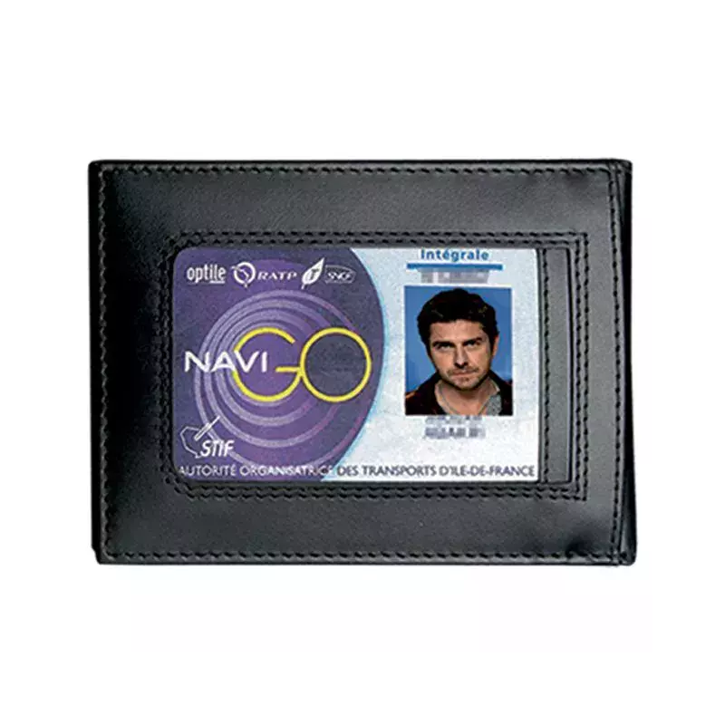 Porte-Cartes 2 Volet Vertical + Emplacement médaille Noir - GK PRO