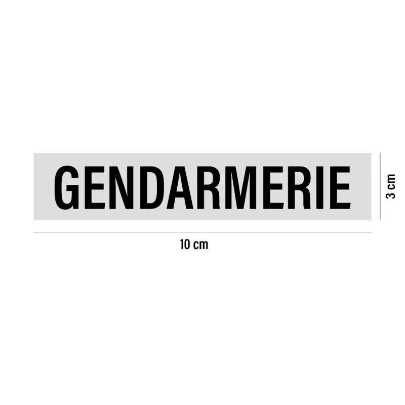 Marquage Rétro-Réfléchissant Gendarmerie 10x3 cm