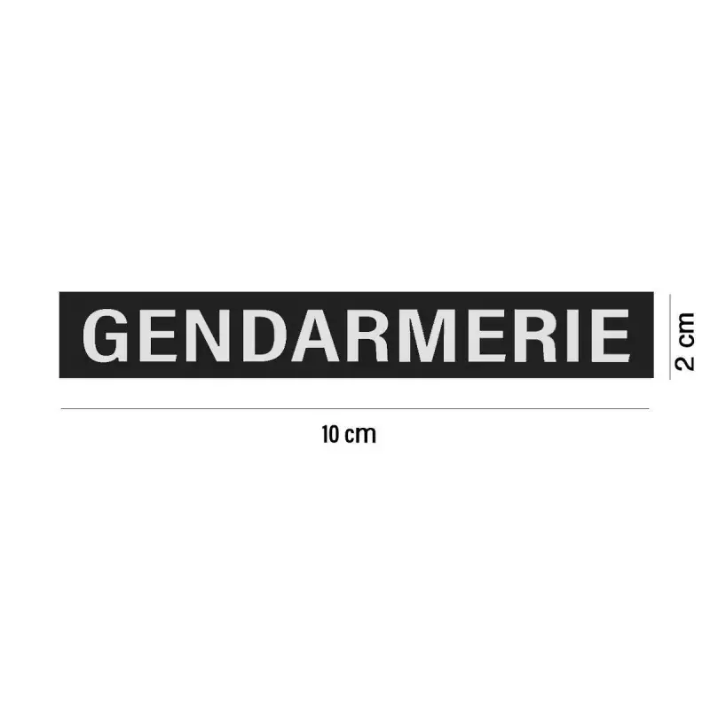 Marquage Rétro-Réfléchissant Inversé Gendarmerie 10x2 cm
