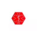 Patch Paramedic Hexagon Rouge