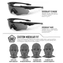 Kit Lunettes Crossblade™ Naro 2x Noires - ESS