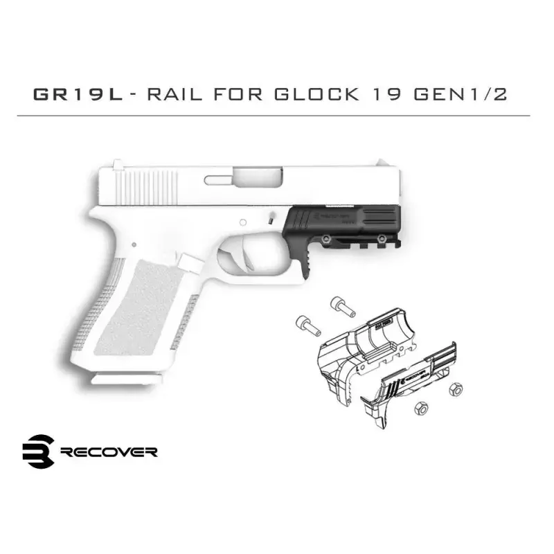 Rail GR19 pour Glock 19 Génération 1 & 2