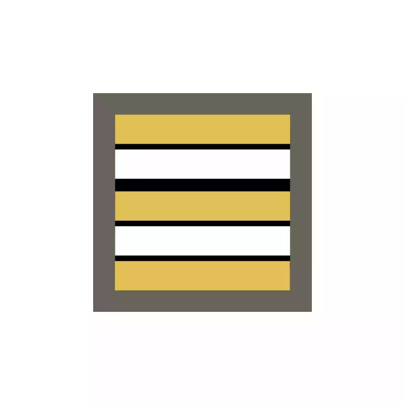 Grade militaire haute visibilité jaune Lieutenant-colonel