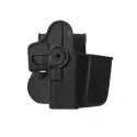 Holster Rigide LV2 Porte-Chargeur Intégré Glock 17/19/22/23/28/31/32/36 GEN 4 et 5 Droitier Noir