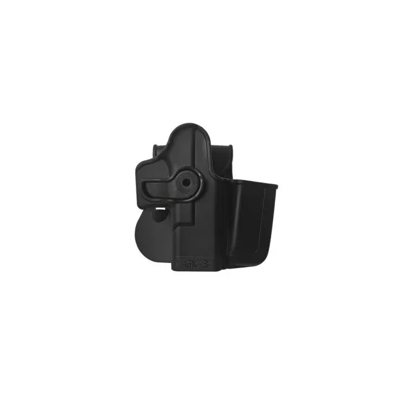Holster Rigide LV2 Porte-Chargeur Intégré Glock  Droitier Noir