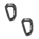 2 Mousquetons Tactiques MOLLE Noirs - MIL-TEC