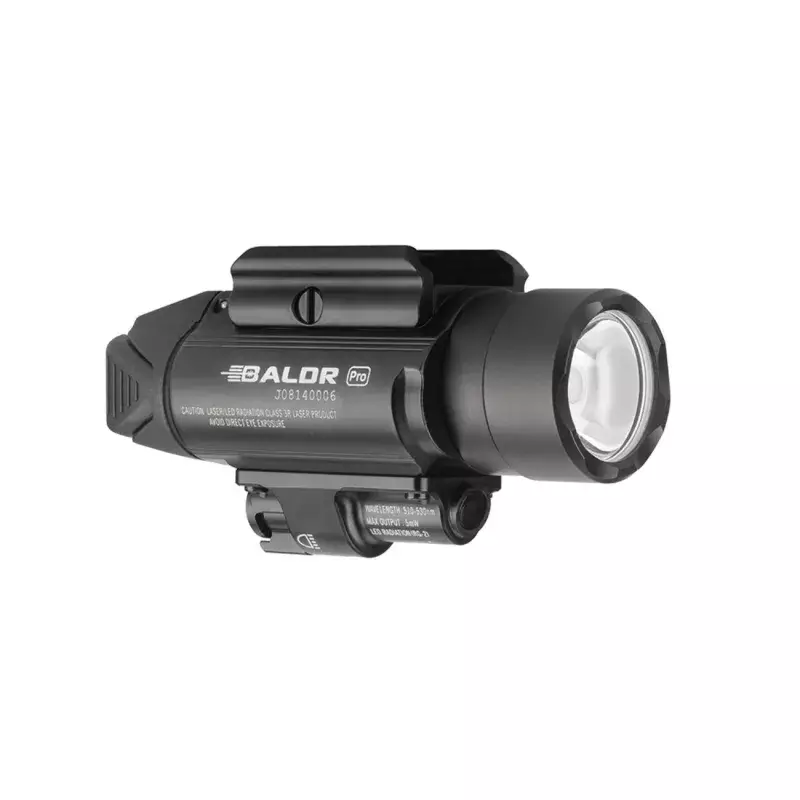Lampe Tactique Baldr PRO Noir 1350 Lumens + Laser Vert - Olight