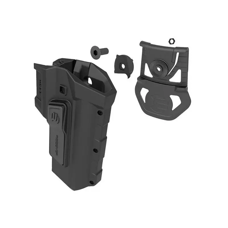 Set holster HC11 droitier + Grip & Rail CC3H Noir - Recover