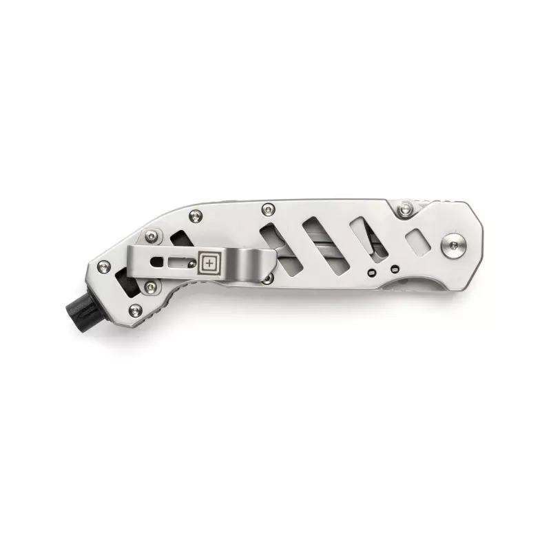 Couteau de poche pliable ESC Rescue 3 en 1 gris acier - 5.11 Tactical