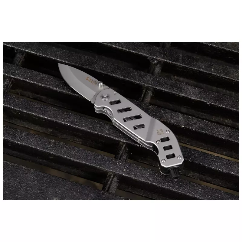 Couteau de poche pliable ESC Rescue 3 en 1 gris acier - 5.11 Tactical