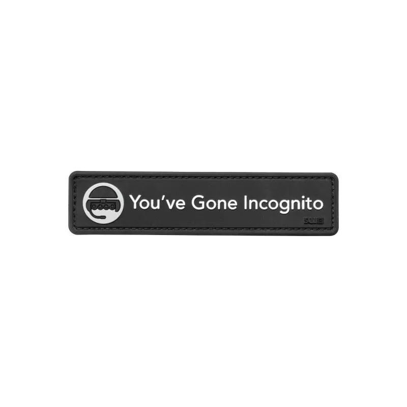 Morale Patch "You've Gone Incognito" auto-grippant noir 5.11 Tactical