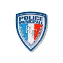 Ecusson auto-agrippant prismatique tricolore Police municipale - GK Pro