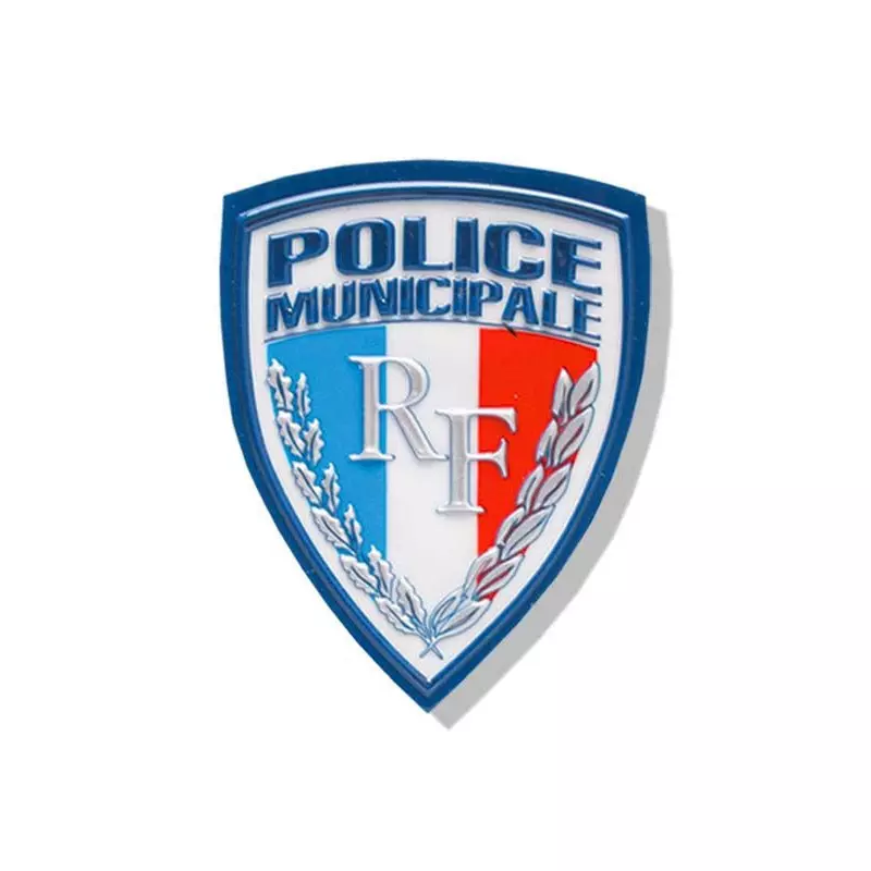 Ecusson auto-agrippant prismatique tricolore Police municipale - GK Pro