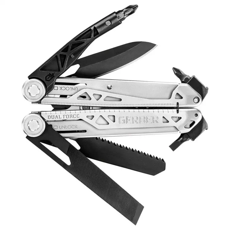 Pince Dual Force argent/noir 12 outils - Gerber