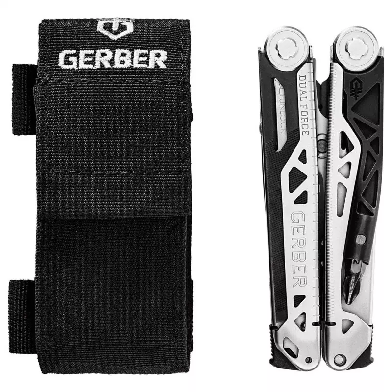 Pince Dual Force argent/noir 12 outils - Gerber