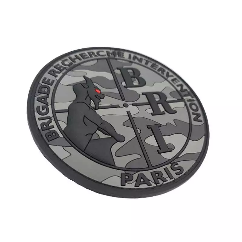 Patch PVC camo gris BRI - Amicale BRI Paris