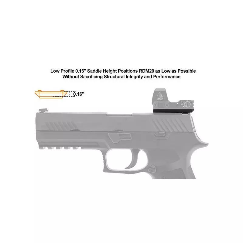 Montage RDM-20SIG Super Slim Sig P series Rear Sight Dovetail - UTG