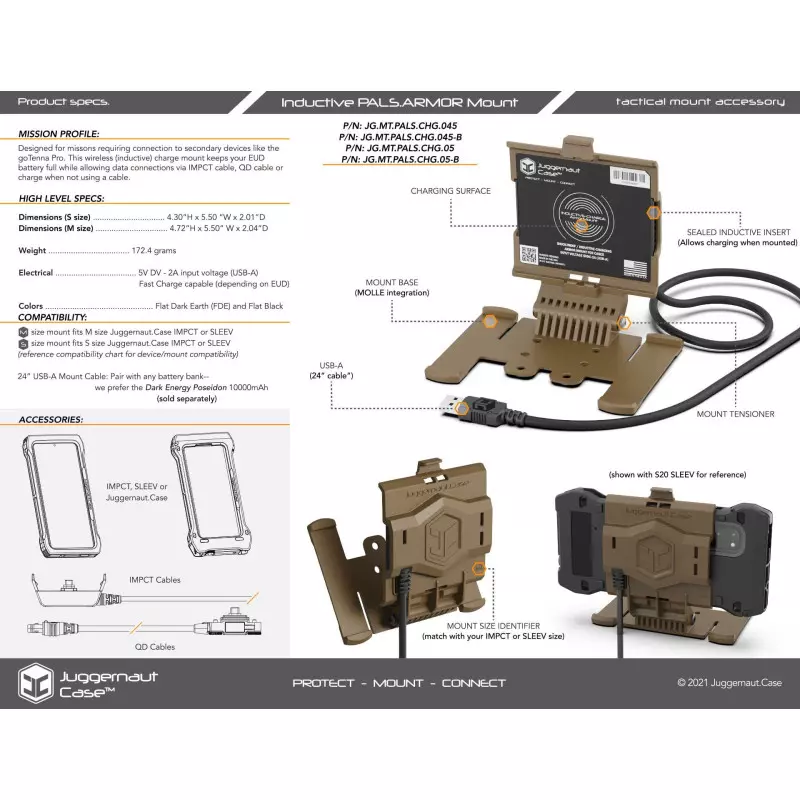 Support MOLLE/PALS chargeur induction