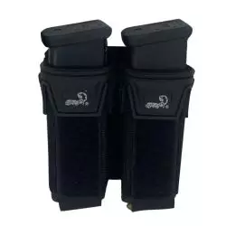 Sac de chargeur 9 mm étui de fermeture 600D ressort tactique double