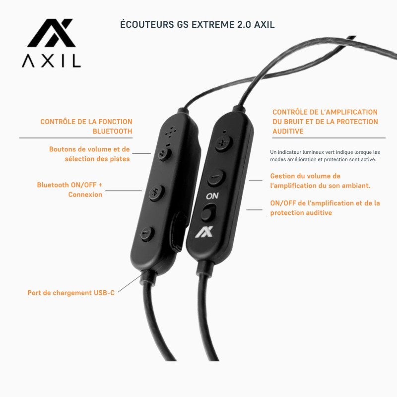 Ecouteurs tour de cou GS Extreme 2.0 - Axil
