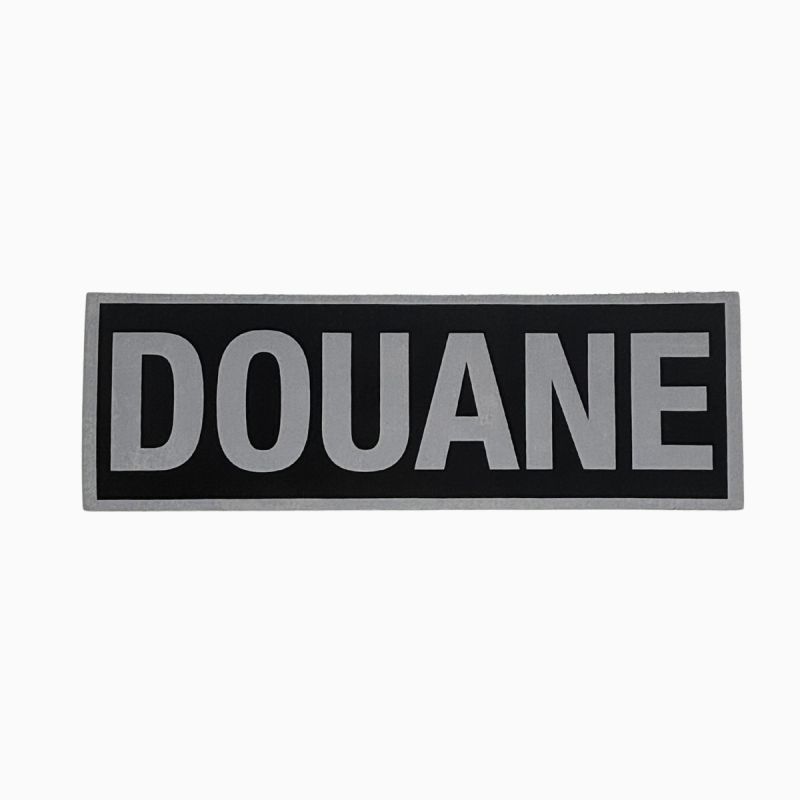 Bandeau ID DOUANE rétro-réfléchissant Fond Noir - Patrol Equipement
