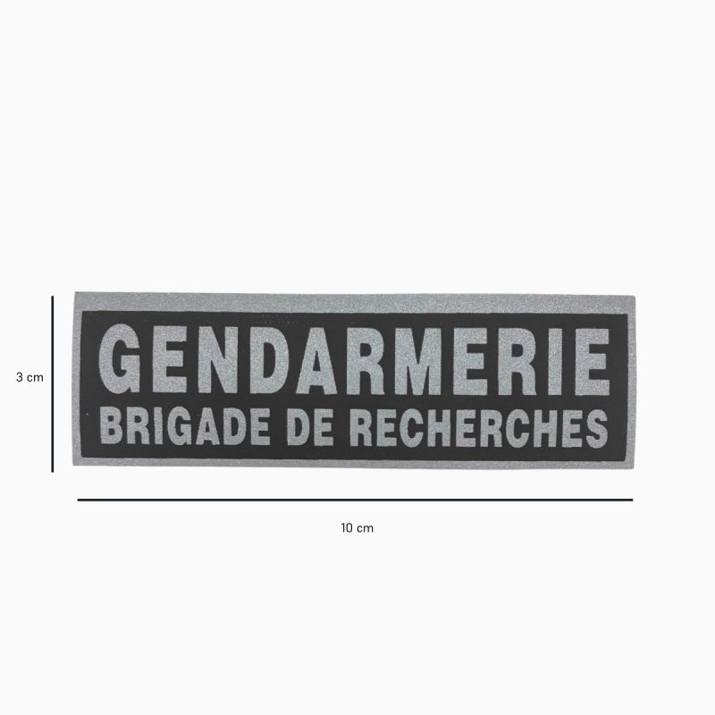 Bandeau ID Gendarmerie Brigade de recherche Fond Noir
