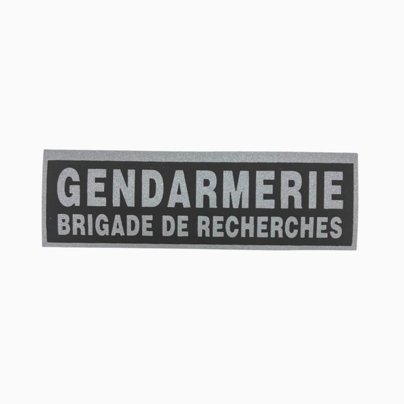 Bandeau ID Gendarmerie Brigade de recherche Fond Noir