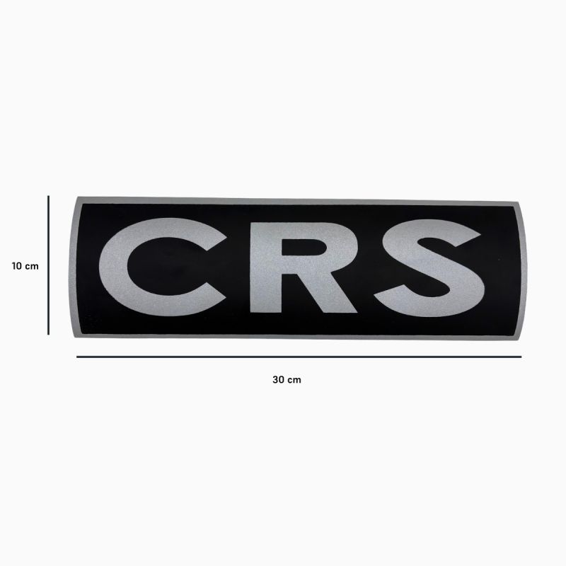 Bandeau rétro-réfléchissant CRS – Fond noir – Plusieurs tailles