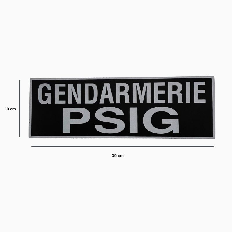 Bandeau ID Gendarmerie PSIG Fond Noir - Patrol Equipement