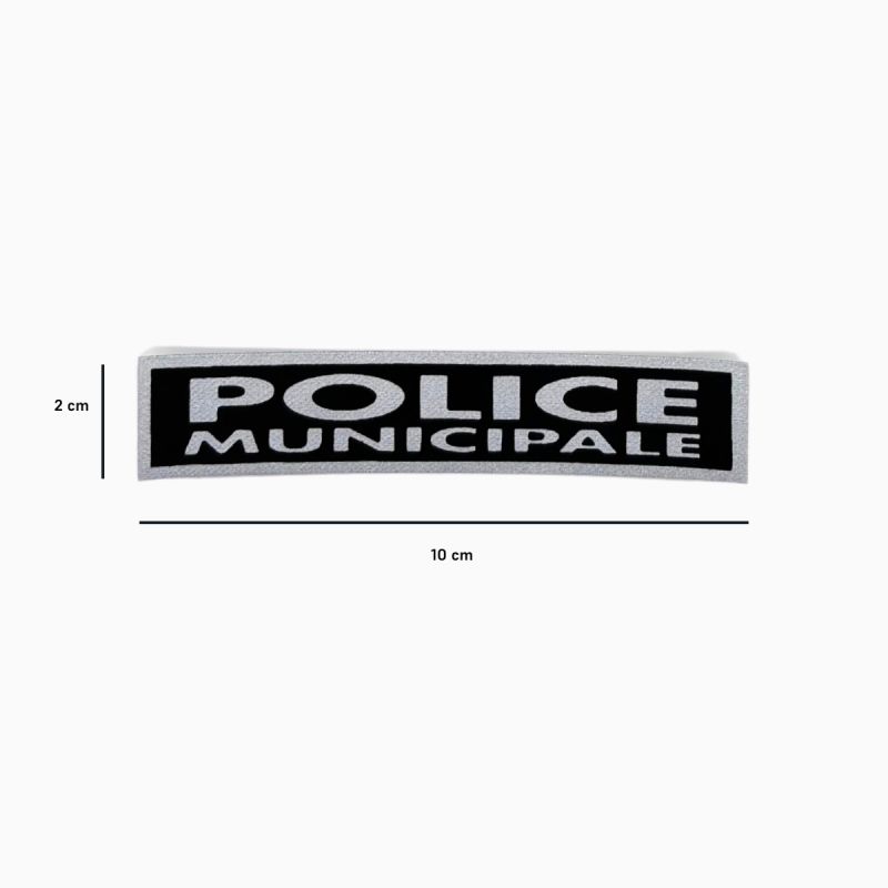 Bandeau ID POLICE MUNICIPALE Fond Noir - Patrol Equipement