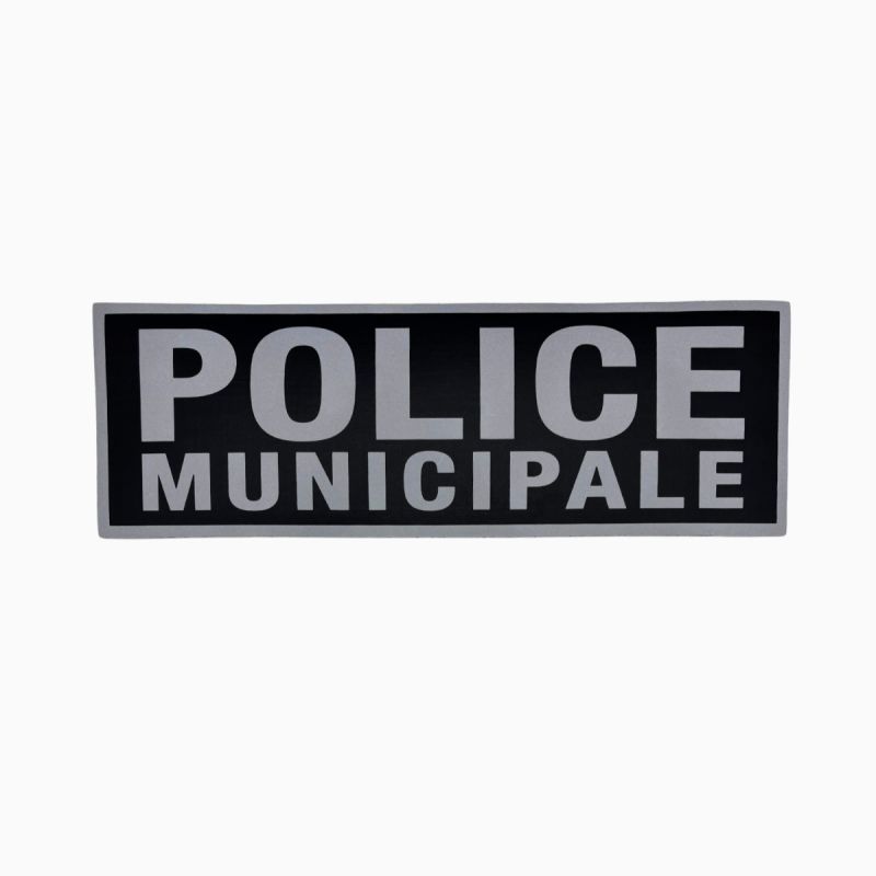 Bandeau ID POLICE MUNICIPALE Fond Noir - Patrol Equipement