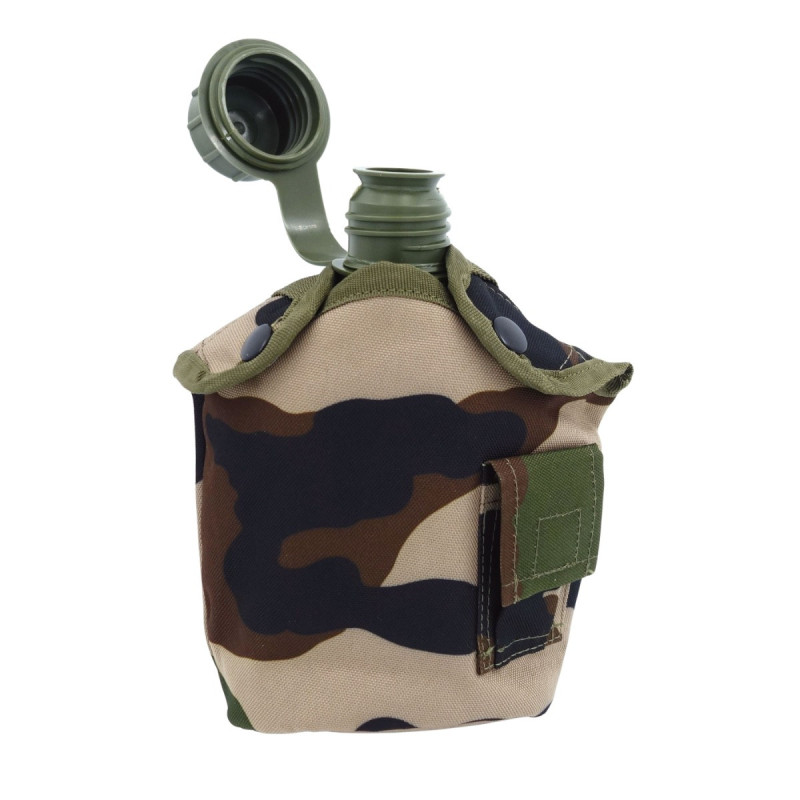 Gourde 1 L militaire USA – Avec housse camo MOLLE - Opex