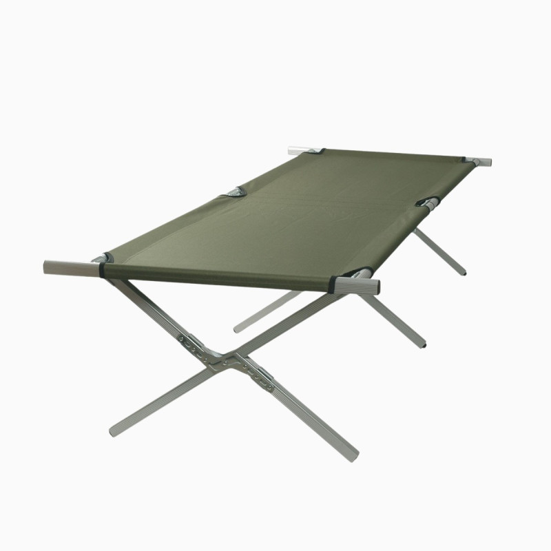 Lit de camp militaire US – Aluminium léger avec sac de transport