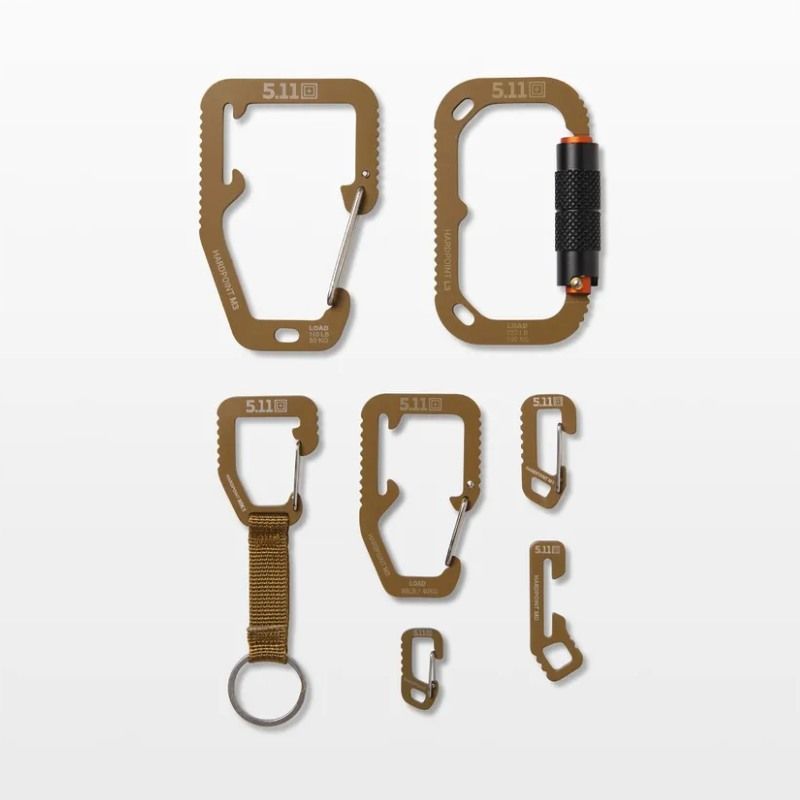 Kit Hardpoint Gift Set – 6 mousquetons tactiques en acier inox 5.11