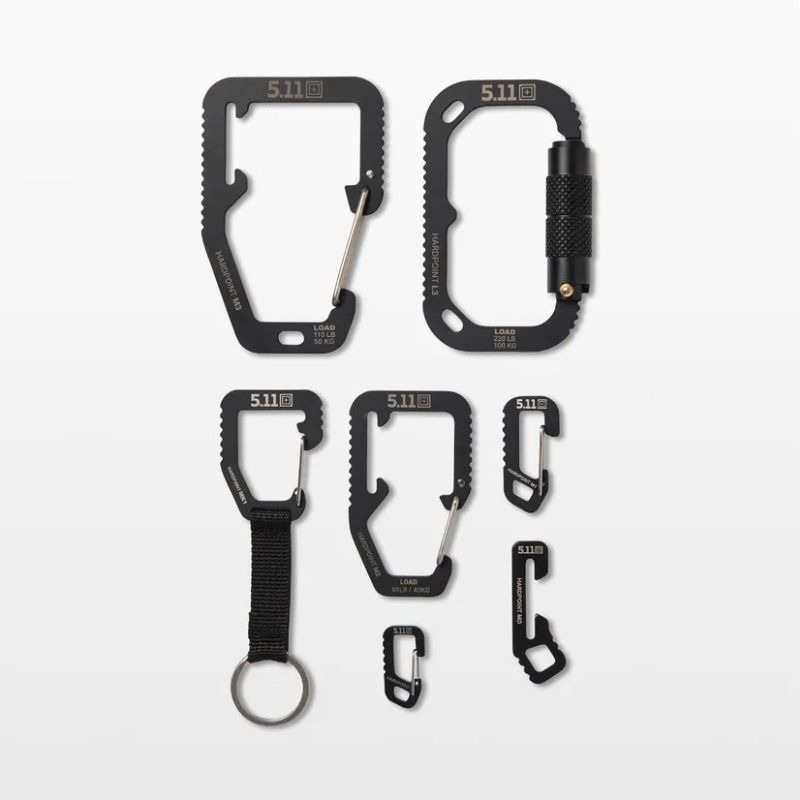 Kit Hardpoint Gift Set – 6 mousquetons tactiques en acier inox 5.11