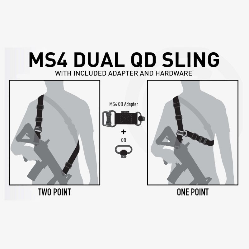 Sangle Magpul MS4 Dual QD Gen2 — Double QD, réglage rapide.