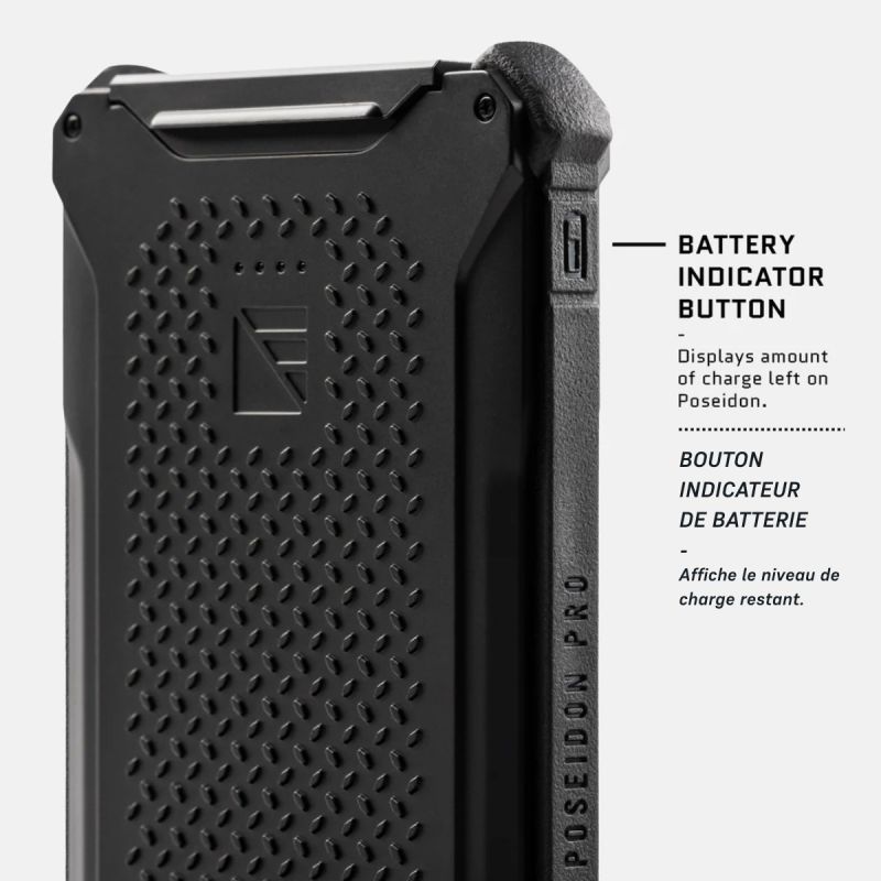 Batterie externe tactique étanche Poseidon Pro 10 000 mAh Dark Energy