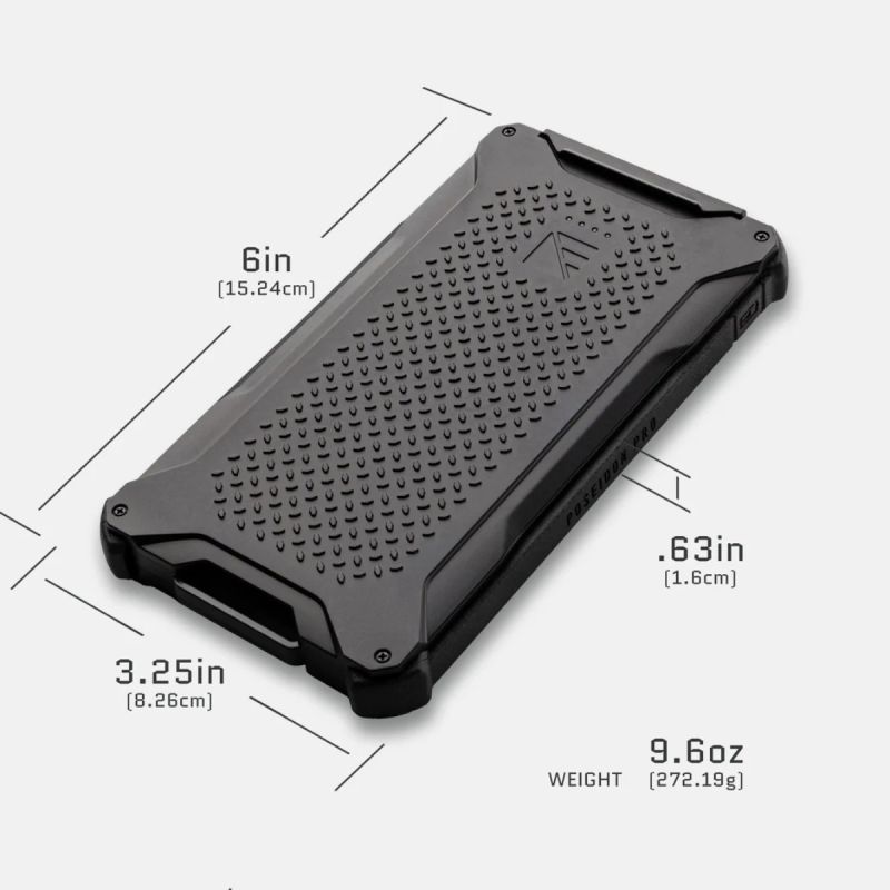 Batterie externe tactique étanche Poseidon Pro 10 000 mAh Dark Energy