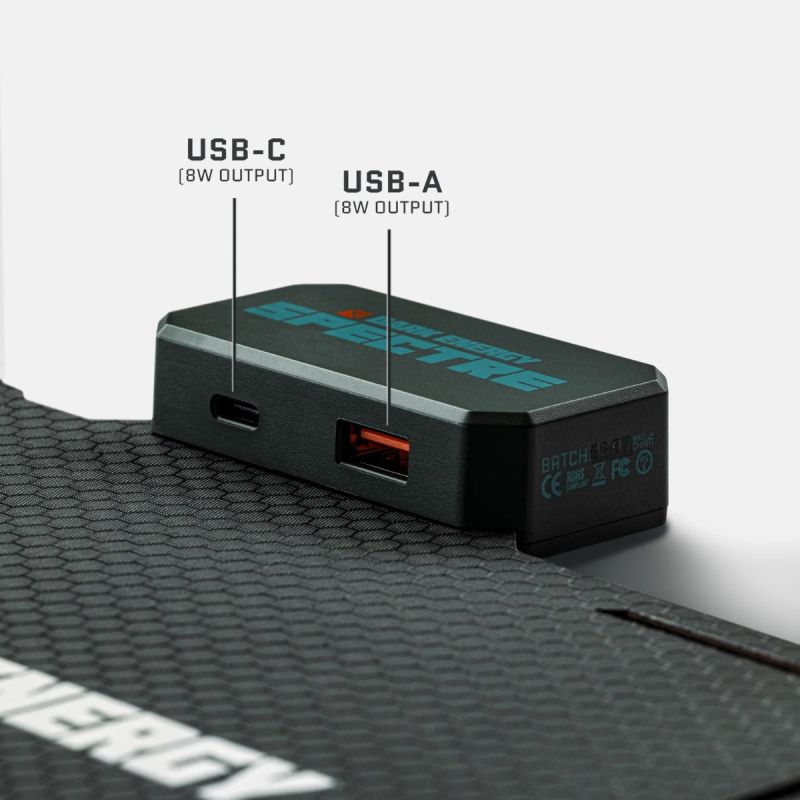 Panneau solaire tactique portable SPECTRE 8W | Dark Energy.