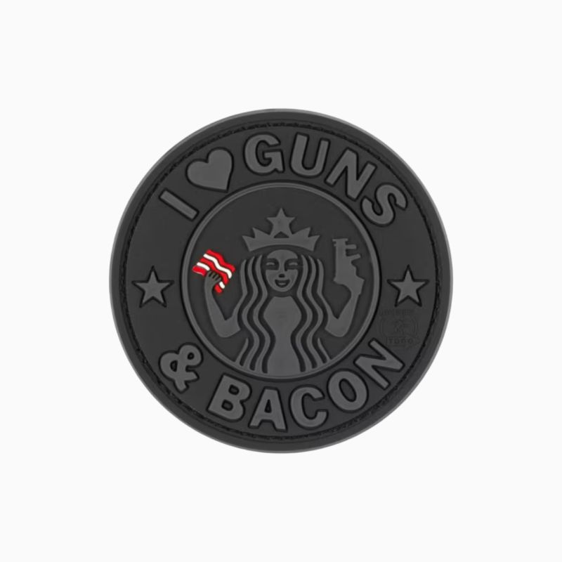 Guns and Bacon – Moral patch PVC velcro | Jacket To Go
