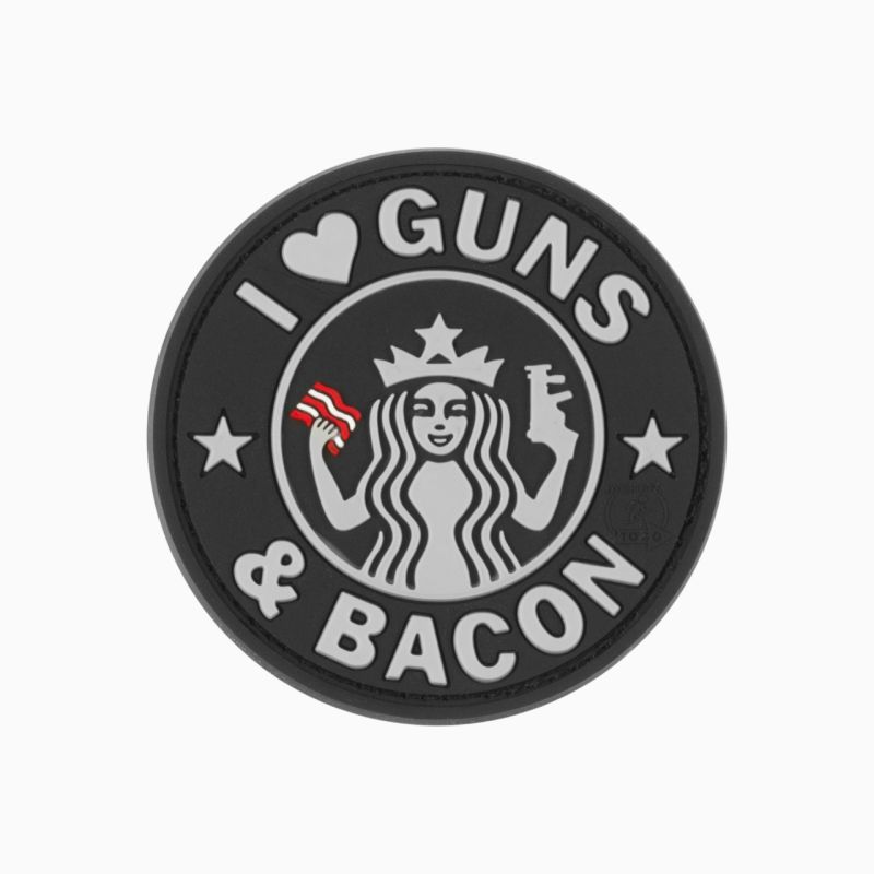 Guns and Bacon – Moral patch PVC velcro | Jacket To Go