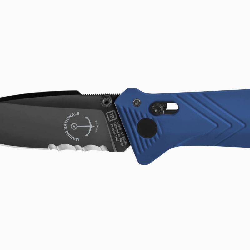 Couteau Pliant CAC® Marine Nationale - Serration - PA6 Chevrons