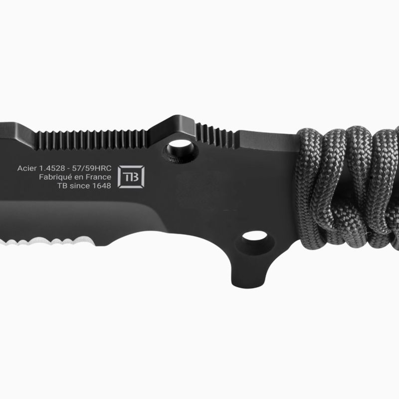 Couteau Maraudeur survie - serration paracord - TB Outdoor