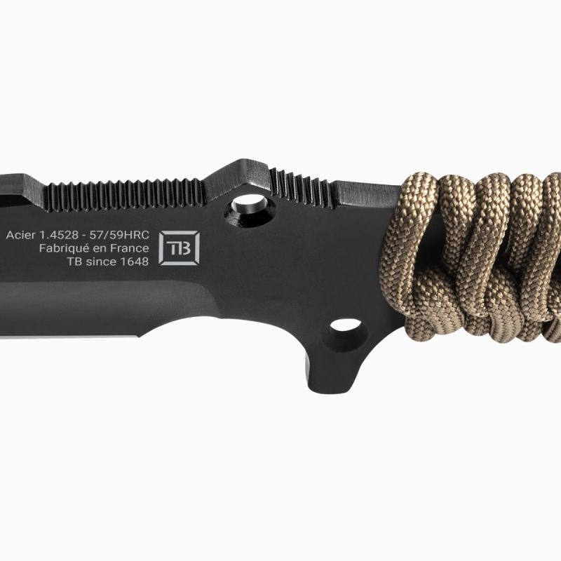 Couteau Maraudeur TB Outdoor lame lisse paracord survie