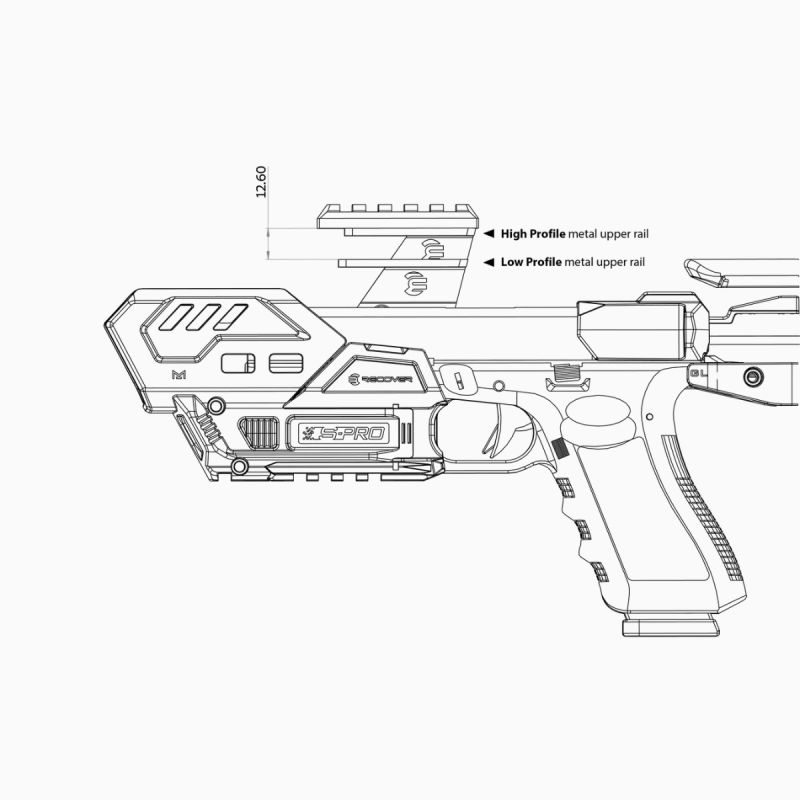 Rail Picatinny supérieur S-PRO pour optique - Recover Tactical