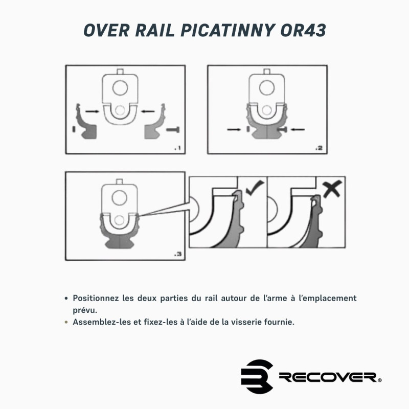 Rail Picatinny Glock 43 43X 48 MOS OR43 - Recover Tactical